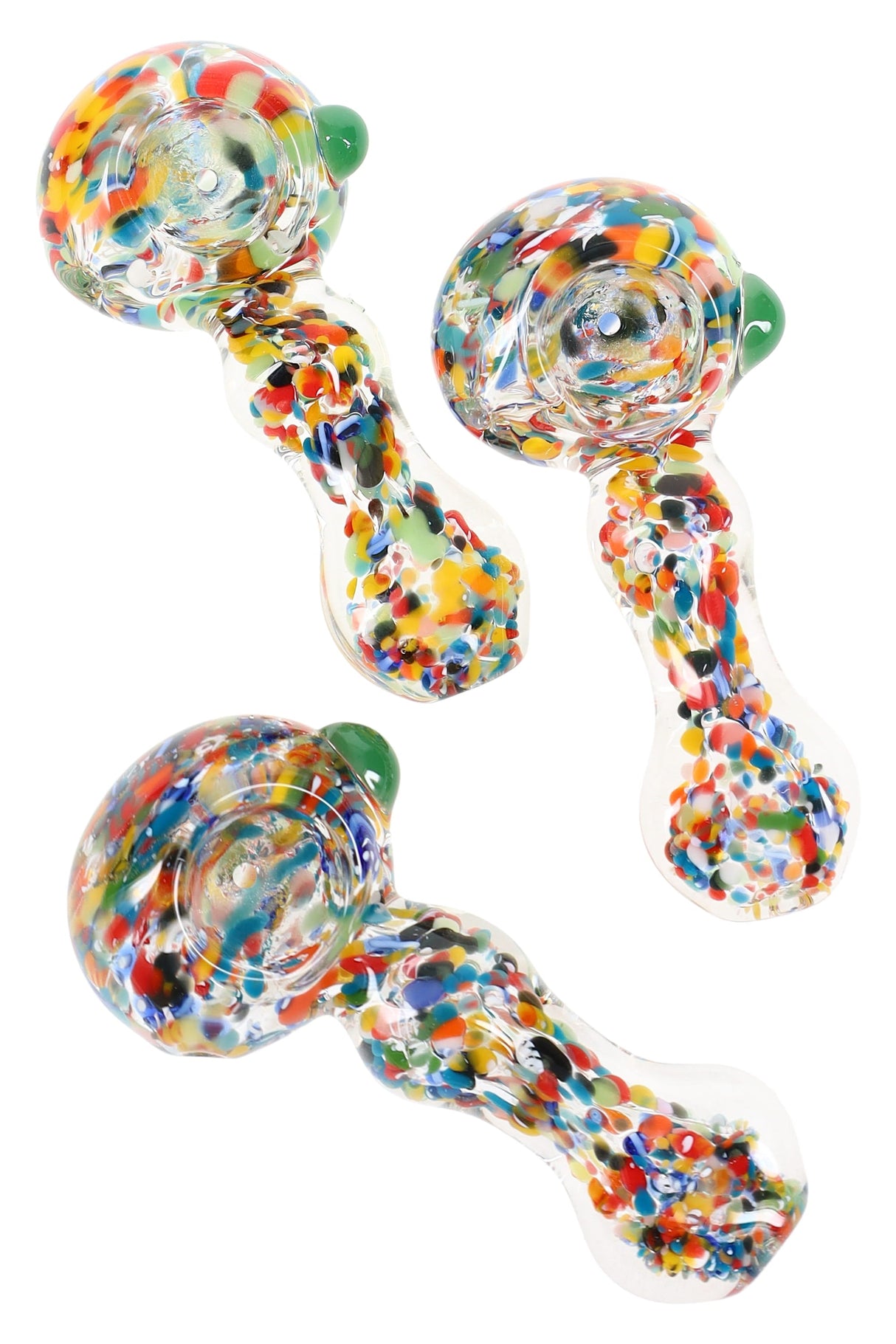 3.5″ Confetti Frit Glass Spoon Pipe