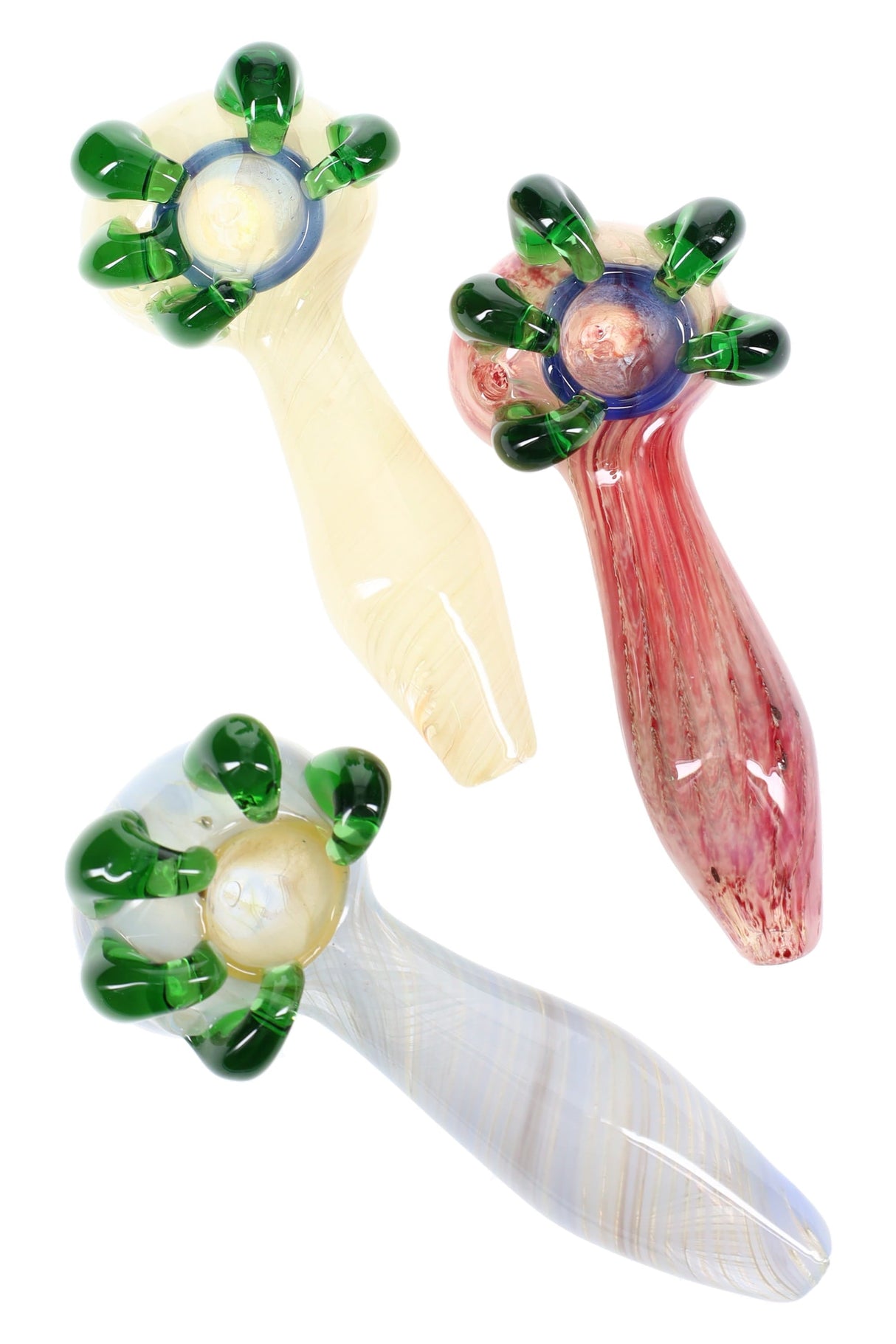 Silver Fumed Spiked Claw Spoon “Venom Bloom” – Assorted Colors