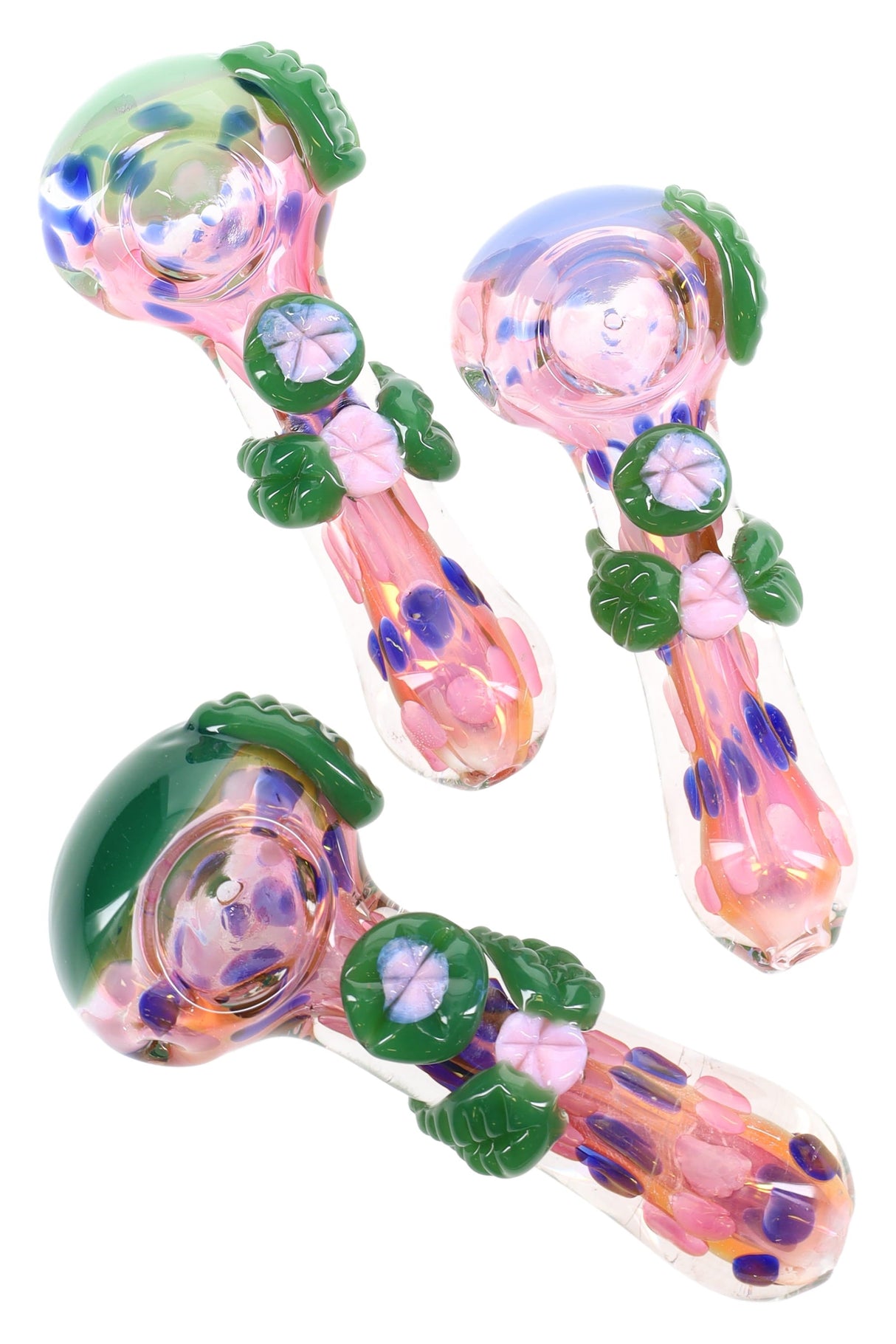 Color-Changing Neon Flower Glass Spoon Pipe “Garden Party”