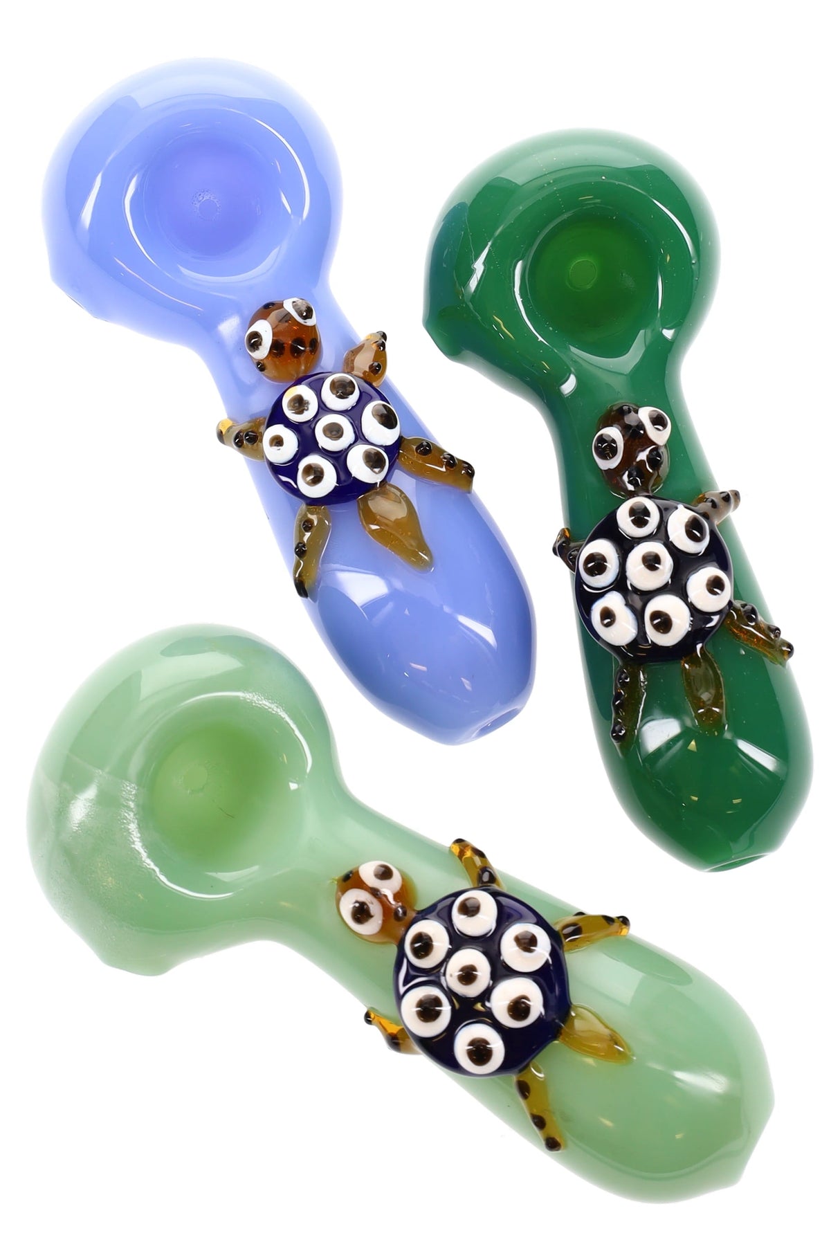 Turtle Glass Hand Pipe “Shelly Spoon” – Assorted Colors