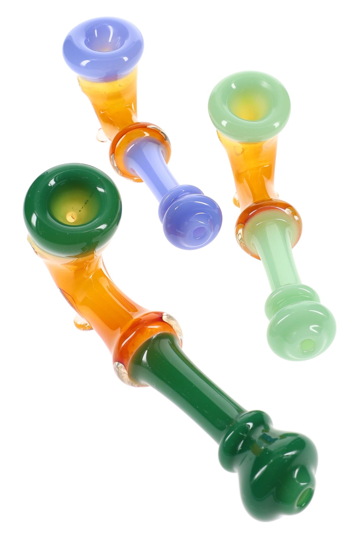 Gold Fumed Neon Glass Sherlock “Sunstack” – 6″ – Assorted Colors