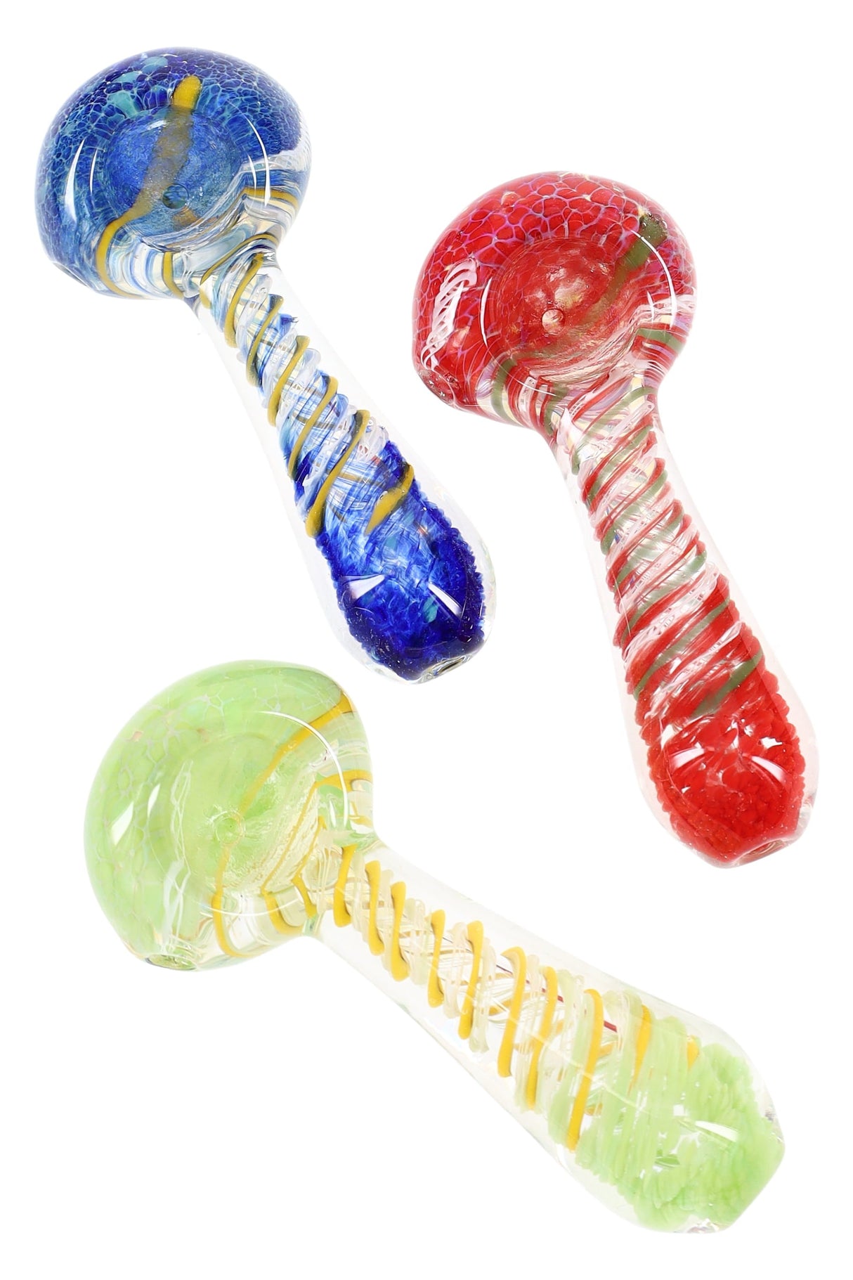 3.5″ Color-Changing Spiral Frit Spoon Pipe