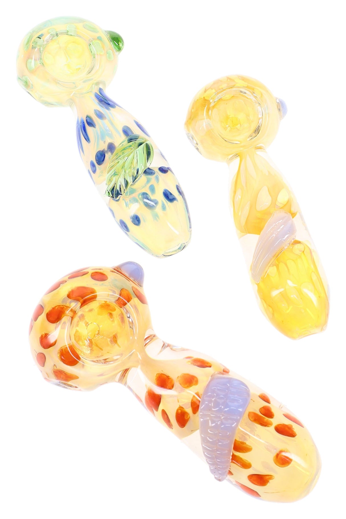 Color Changing Polka Dot Fumed Glass Hand Pipe “Polka Puff” – 4″