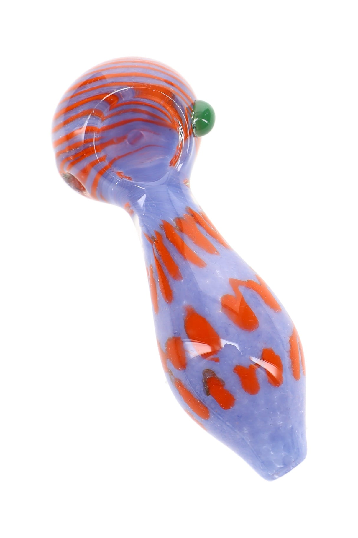 Bright Frit Striped Dot Spoon Pipe Dot Pop 4.5 inch