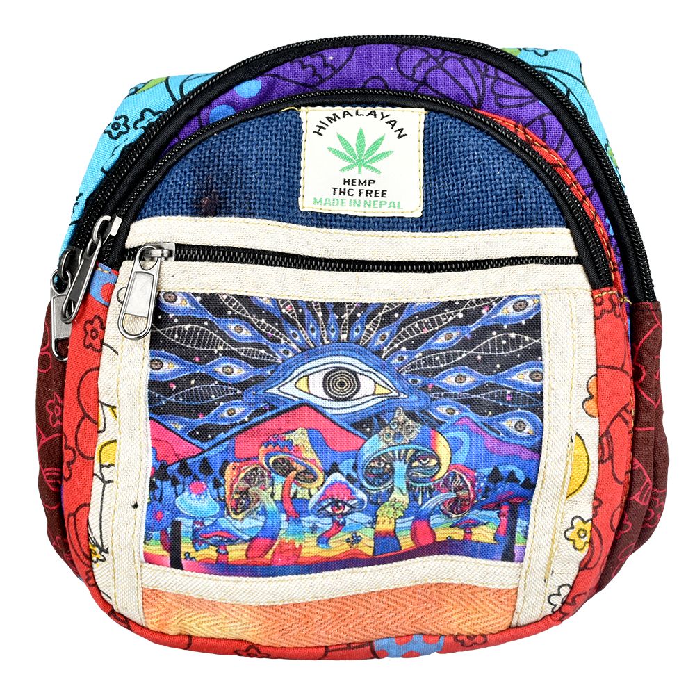 ThreadHeads Tie-Dye Eye In The Sky Patchwork Sling Bag front view on white background