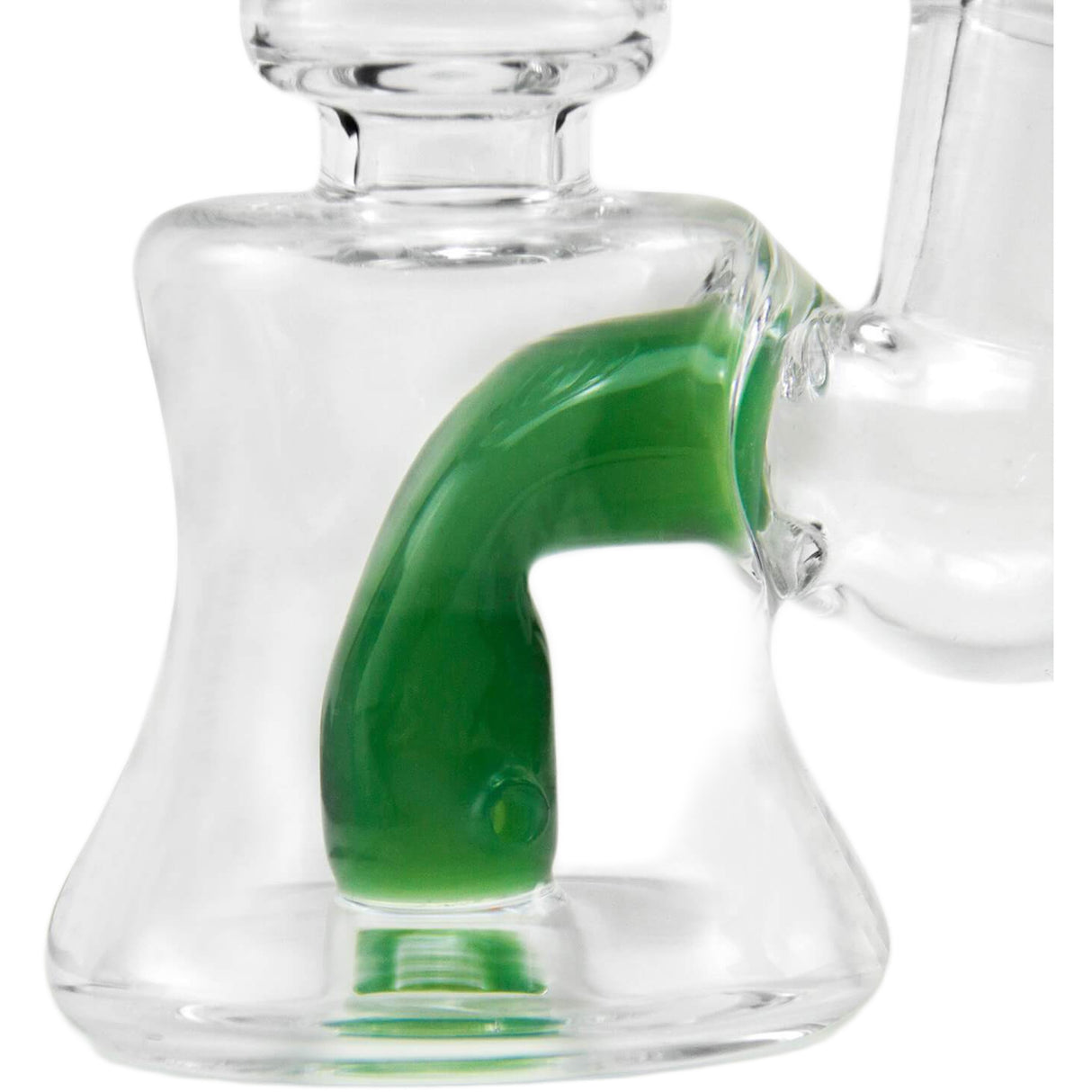 PILOT DIARY Mini Dab Rig 4" - Compact Borosilicate Glass with 14mm Connection, Green