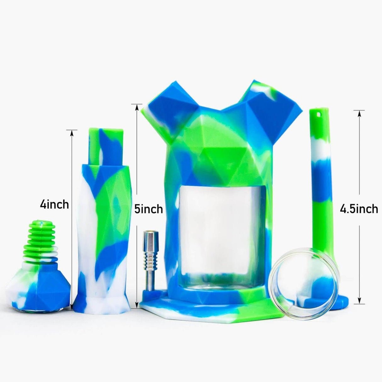 PILOT DIARY Waxmaid Gemini Versatile 2-IN-1 Silicone Waterpipe & Dab Rig