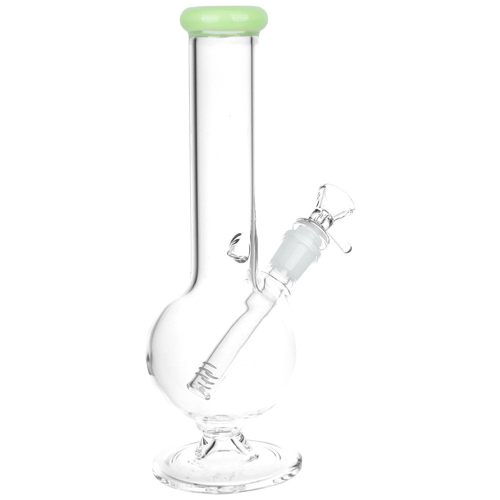 Spherical Splendor Water Pipe with Round Bottom and 14mm Female Joint, Front View on White Background