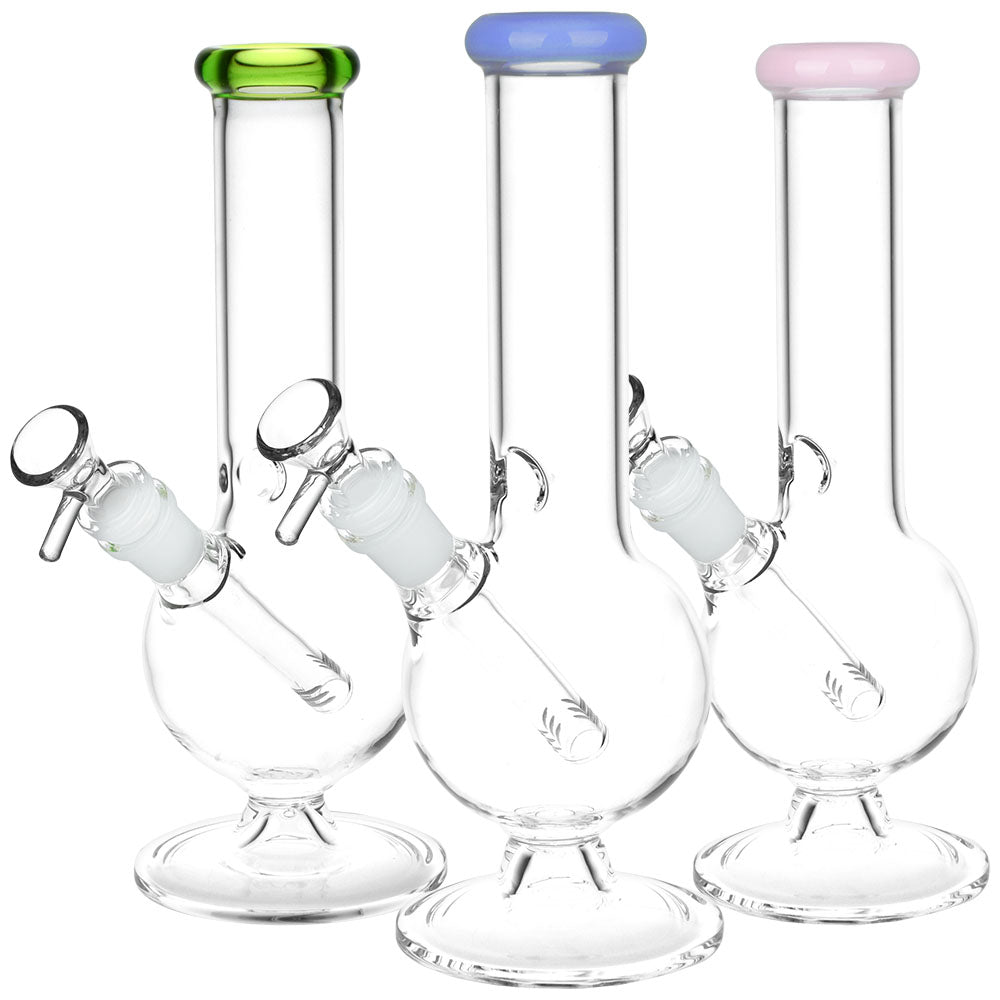 Assorted Spherical Splendor Round Bottom Water Pipes with 14mm Female Joints, Front View