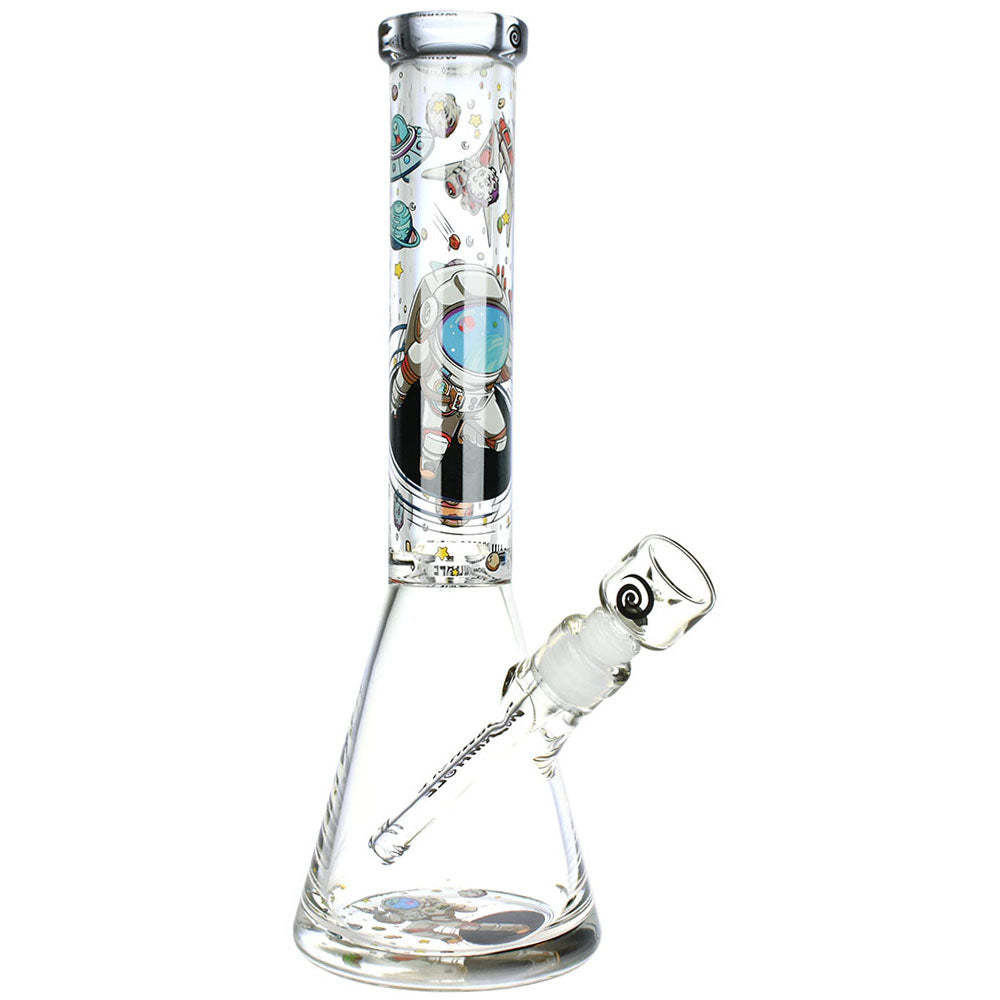 Wormhole Lost In Space Beaker Water Pipe - 14.75" with Astral Design - Front View