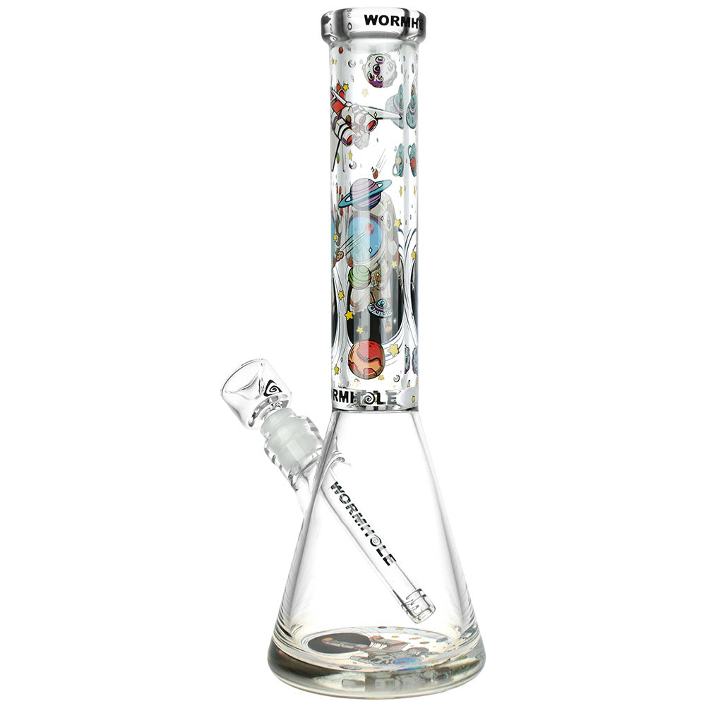 Wormhole Lost In Space Beaker Water Pipe - 14.75" with 14mm Female Joint - Front View