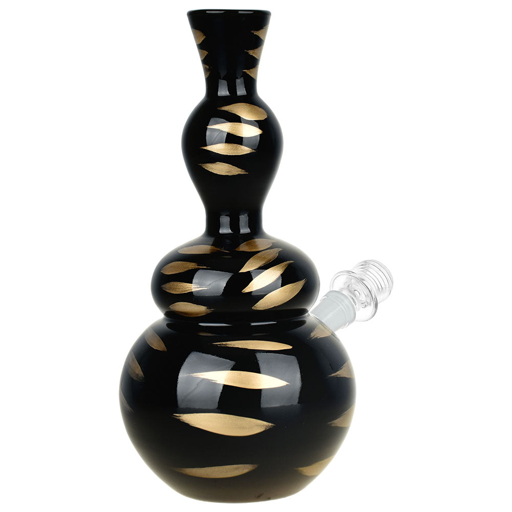 Smoking Parlor Soft Glass Water Pipe - 9" 14mm Female Joint - Front View on White