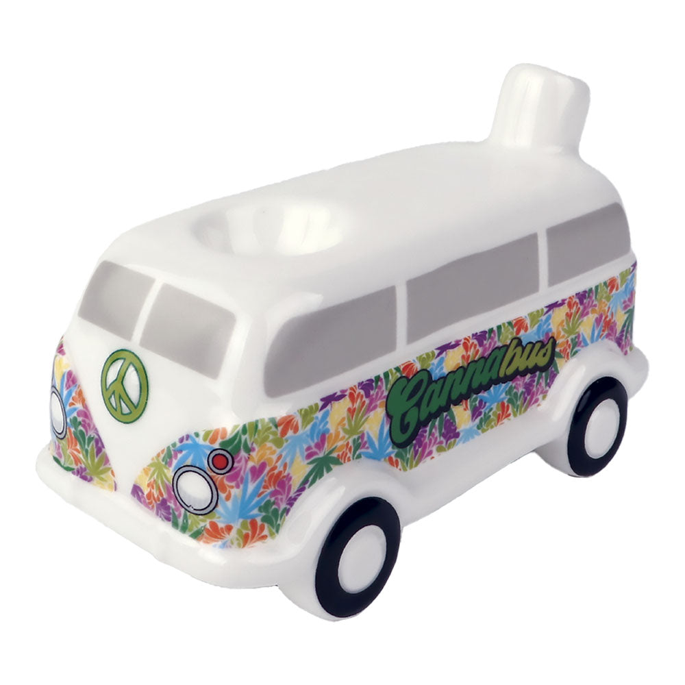 Wacky Bowlz Cannabus Ceramic Pipe - 4.5" Hippie Van Design with Peace Symbol