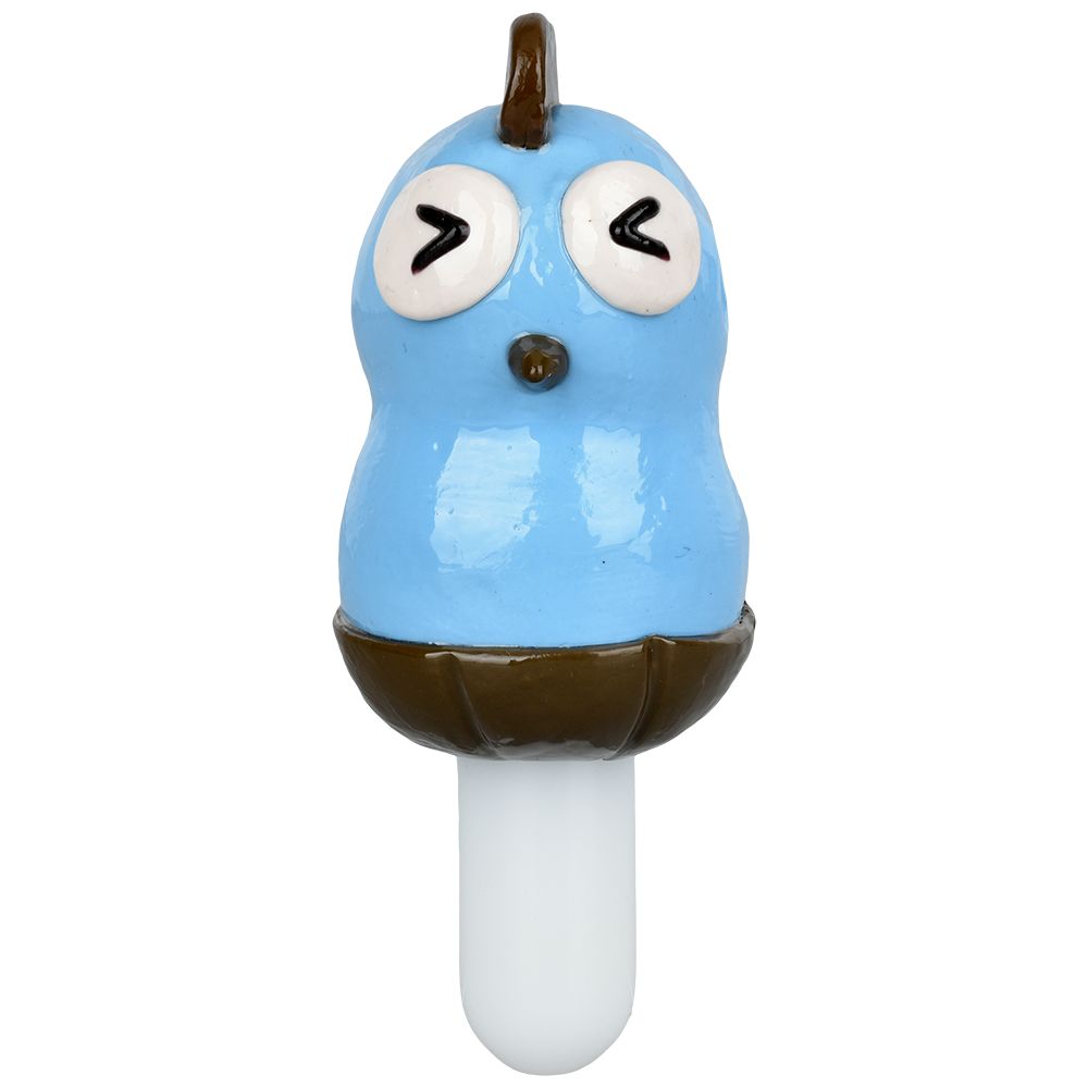 Glass City Pipes 5CT Bundle - Run A-Fowl Glass Hand Pipe in Assorted Colors, Front View