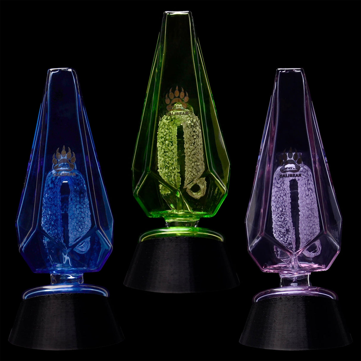 CaliBear Colored Glass Crystal Arch Puffco Peak Glass Attachment