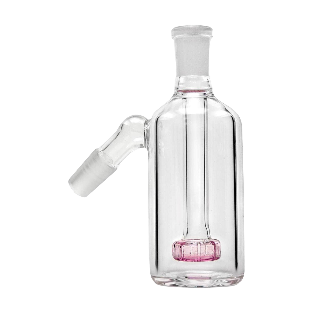 PILOT DIARY 14mm Ash Catcher 45˚ with Pink Honeycomb Filter - Front View