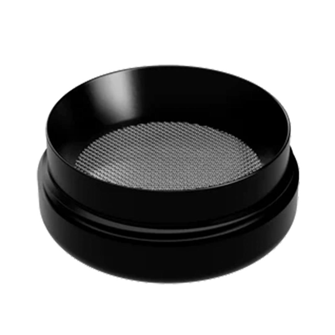 Flower Mill stainless steel replacement pollen screen, top view on white background