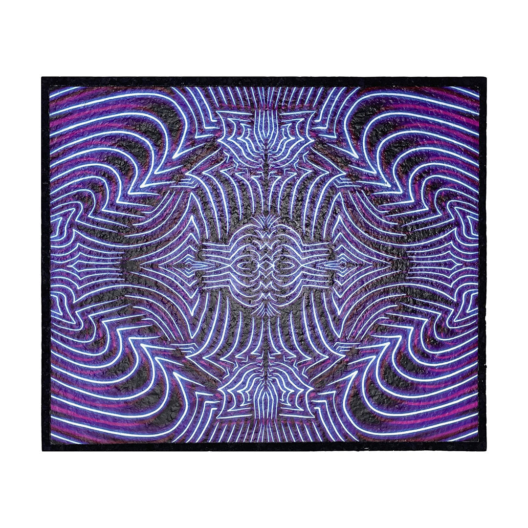 East Coasters 12" Dab Mat with Psilocin Art Wavelength design, ideal for home decor