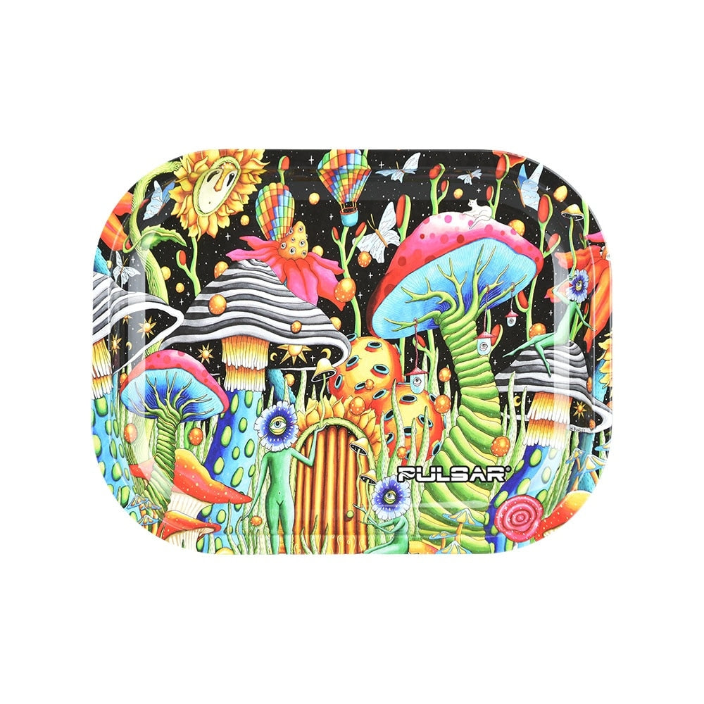 Pulsar Mini Metal Rolling Tray | Garden of Cosmic Delights | 7"x5.5"