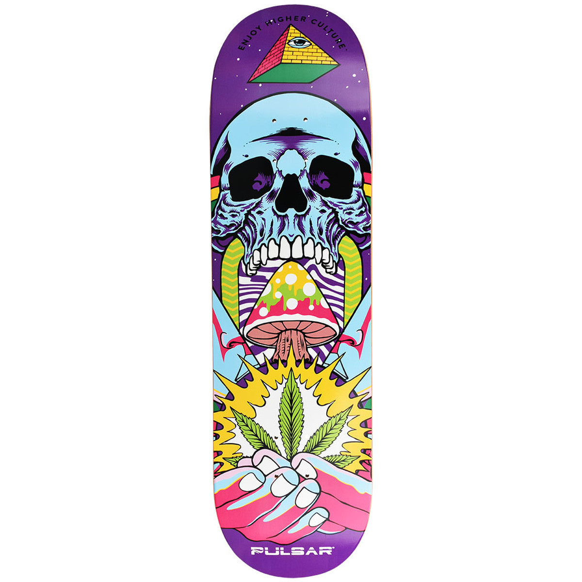 Pulsar SK8 Deck - Source Of Life Design - 32.5" x 8.5" with vibrant psychedelic graphics