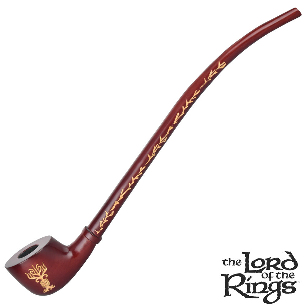 Pulsar Shire Pipes RIVENDELL 12.75" Smoking Pipe angled view with LOTR engraving