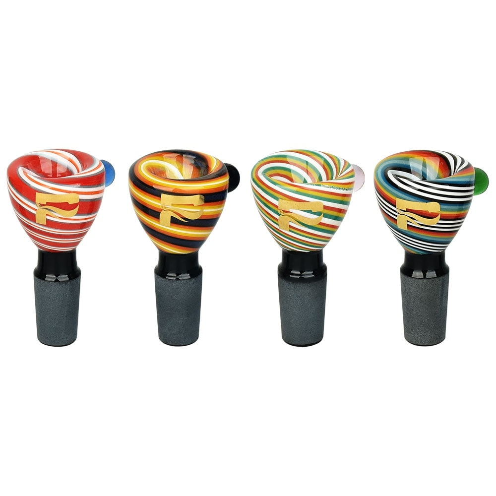 Pulsar Spiral Candy Herb Slide | 14mm M | Assorted Colors | 12 Pack