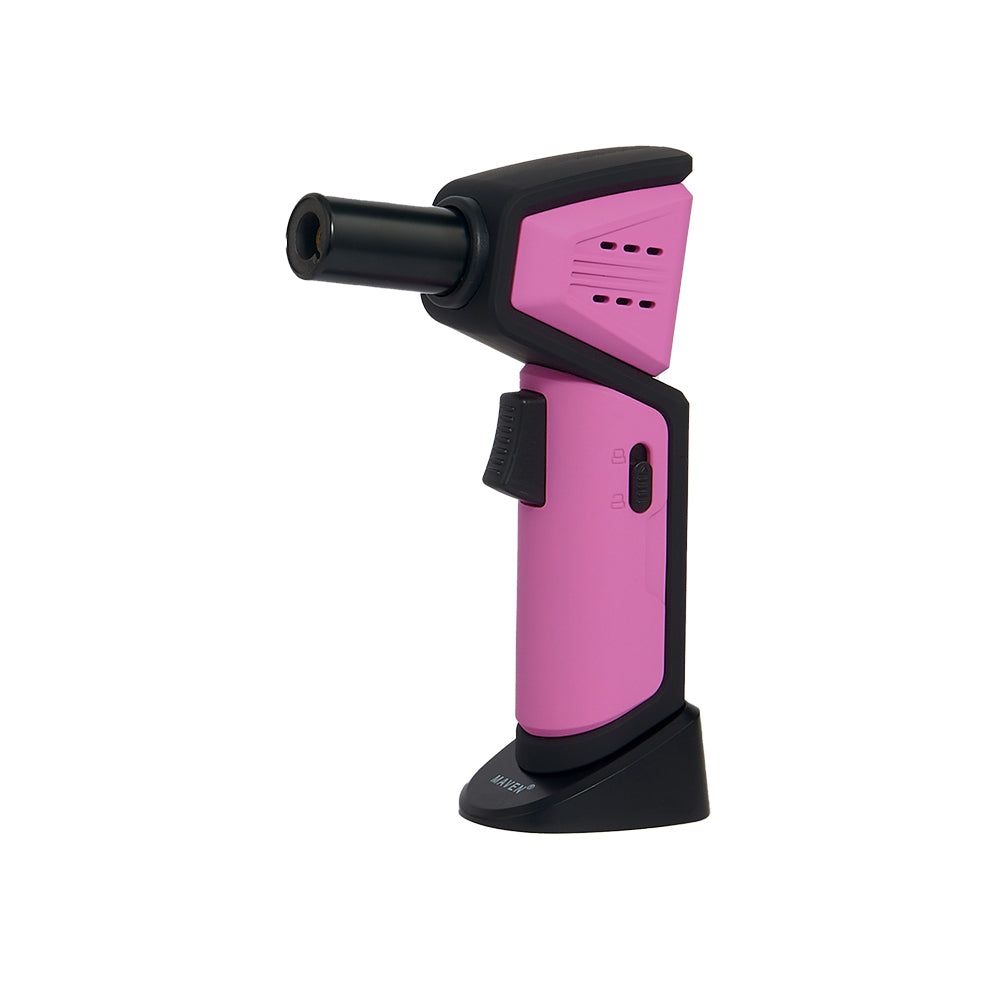 Maven Torch Nova Windproof Jet Flame Lighter in Purple, Adjustable & Refillable, Side View
