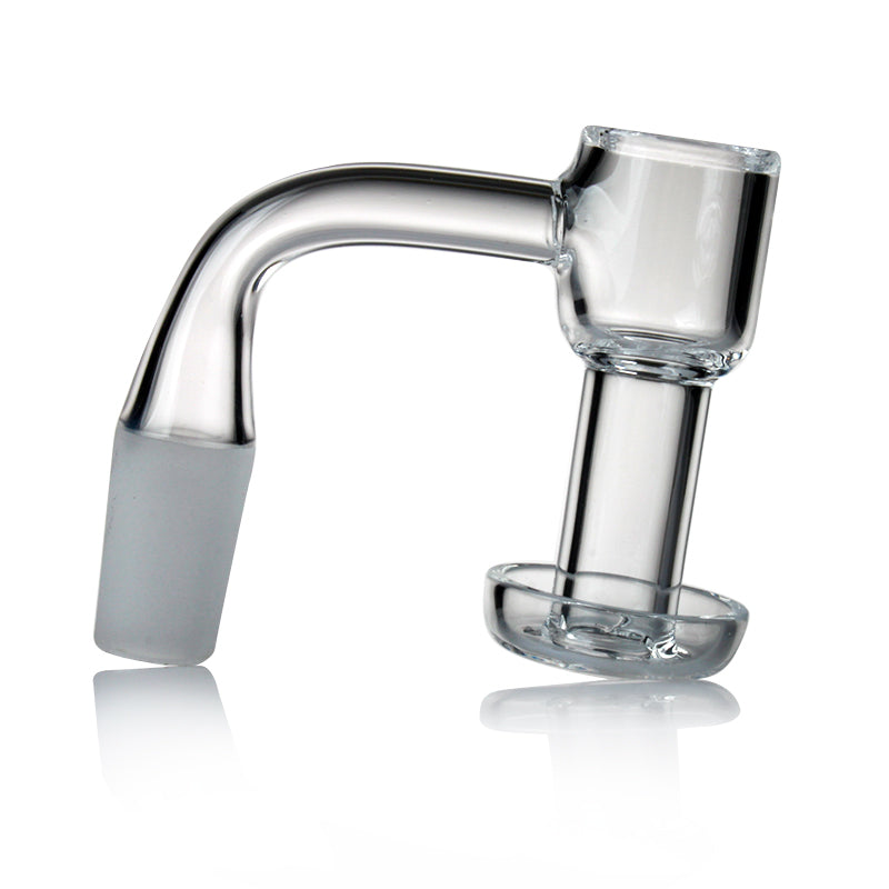 14MM Male Terp Slurper Quartz Banger Nail by Glass City Pipes - Clear, Side View