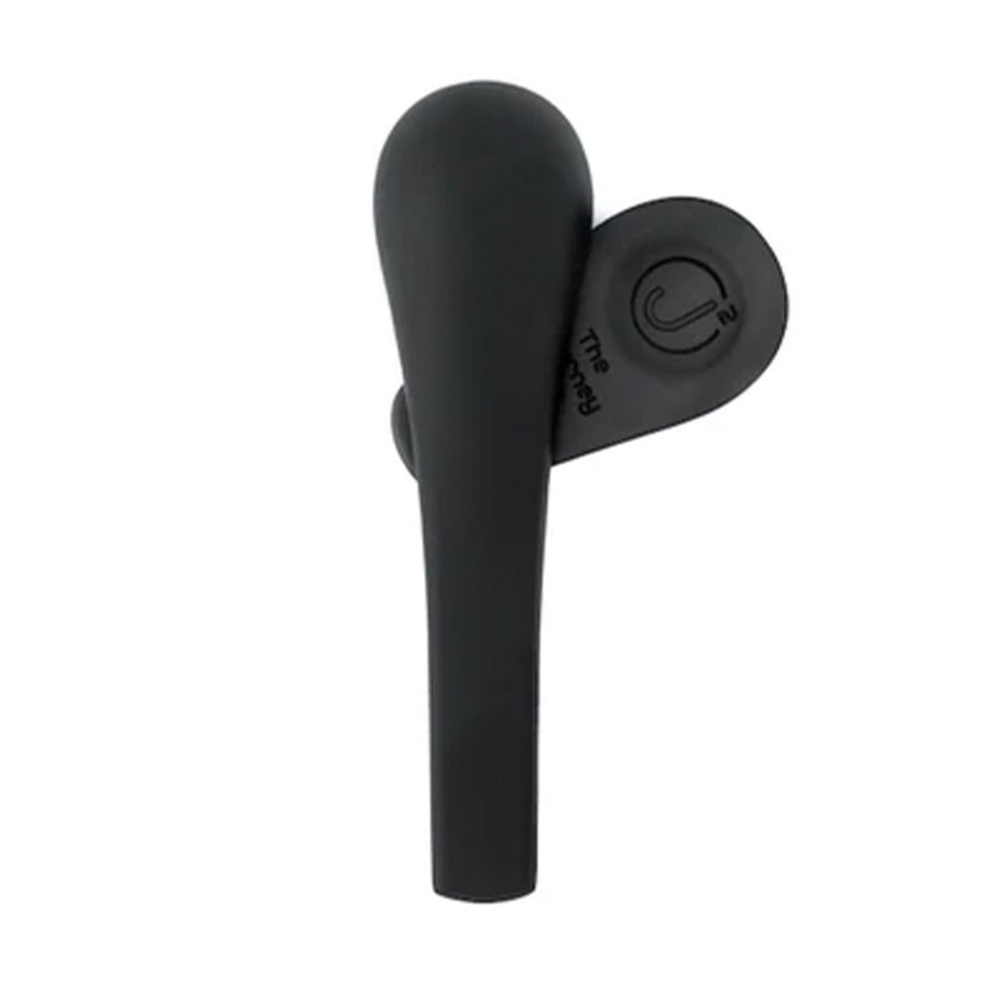 Journey Pipe 2 in Matte Black - Side View with Magnetic Lid for Easy Cleaning