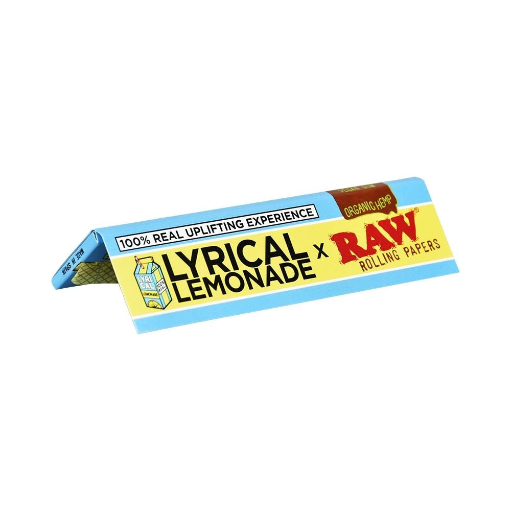 RAW x Lyrical Lemonade Organic Hemp Rolling Papers | King Size Wide | 32pc | 50pk Display
