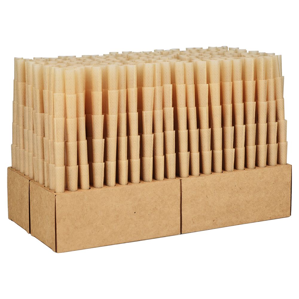 RAW Classic 1 1/4 Unbranded Cones Bulk Box, 1000ct, front view on white background