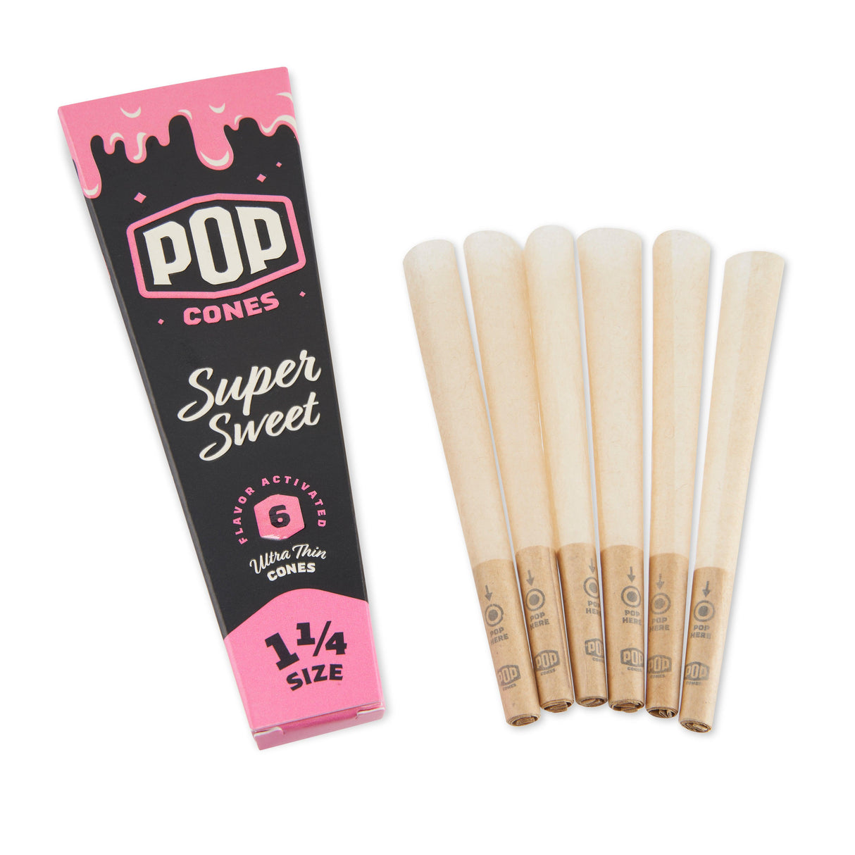 Pop Cones King and 1 ¼ Size 3pk Pre-Rolled Cones with Flavor Tip - Flavor Bundle