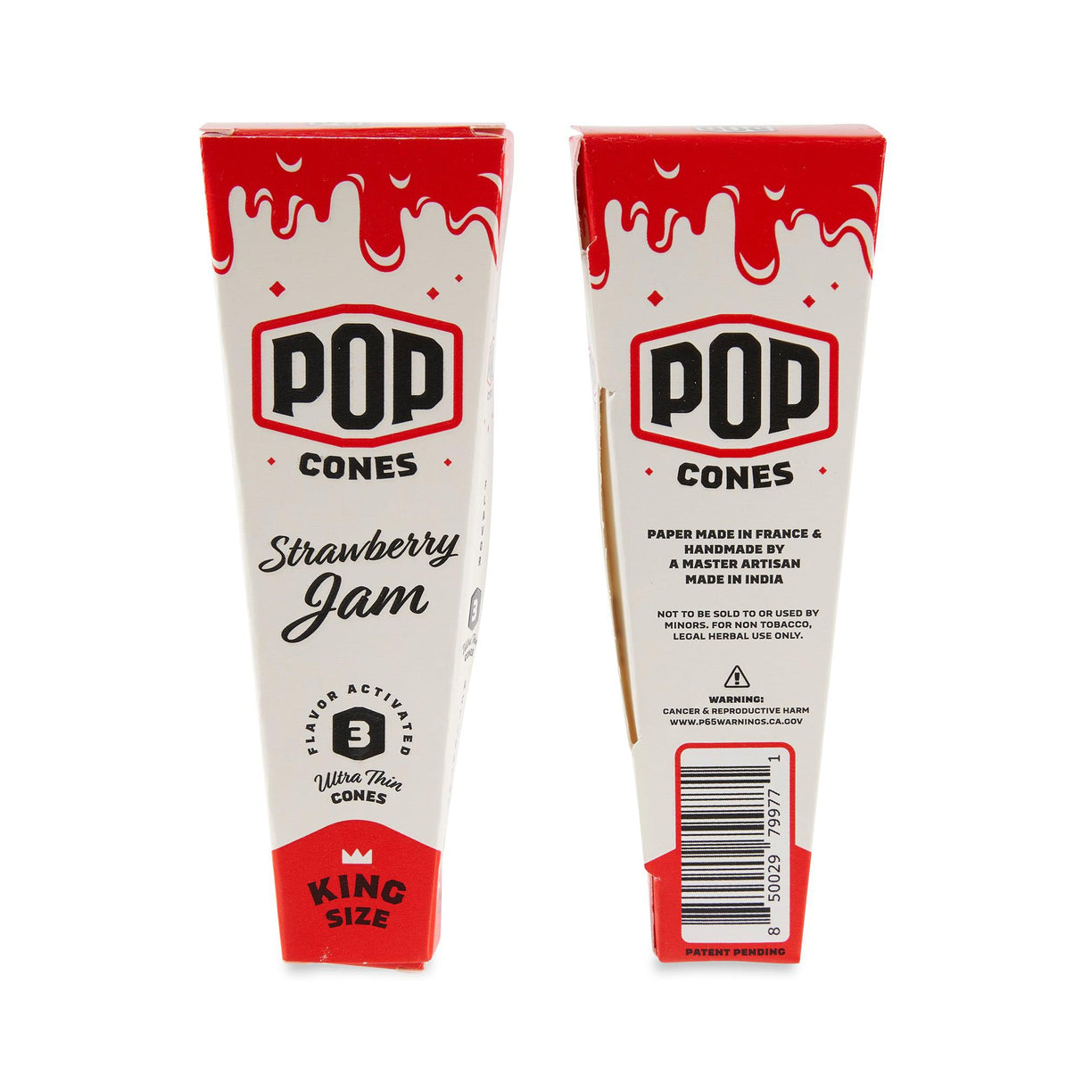 Pop Cones King Size Ultra Thin 3pk Cones - 24ct Display