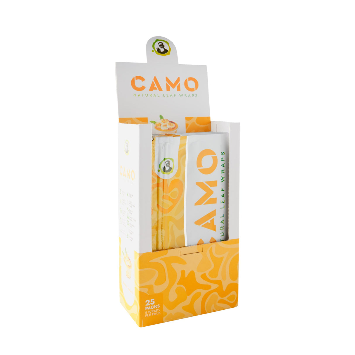 Camo Natural Leaf Wraps 5pk – 25ct