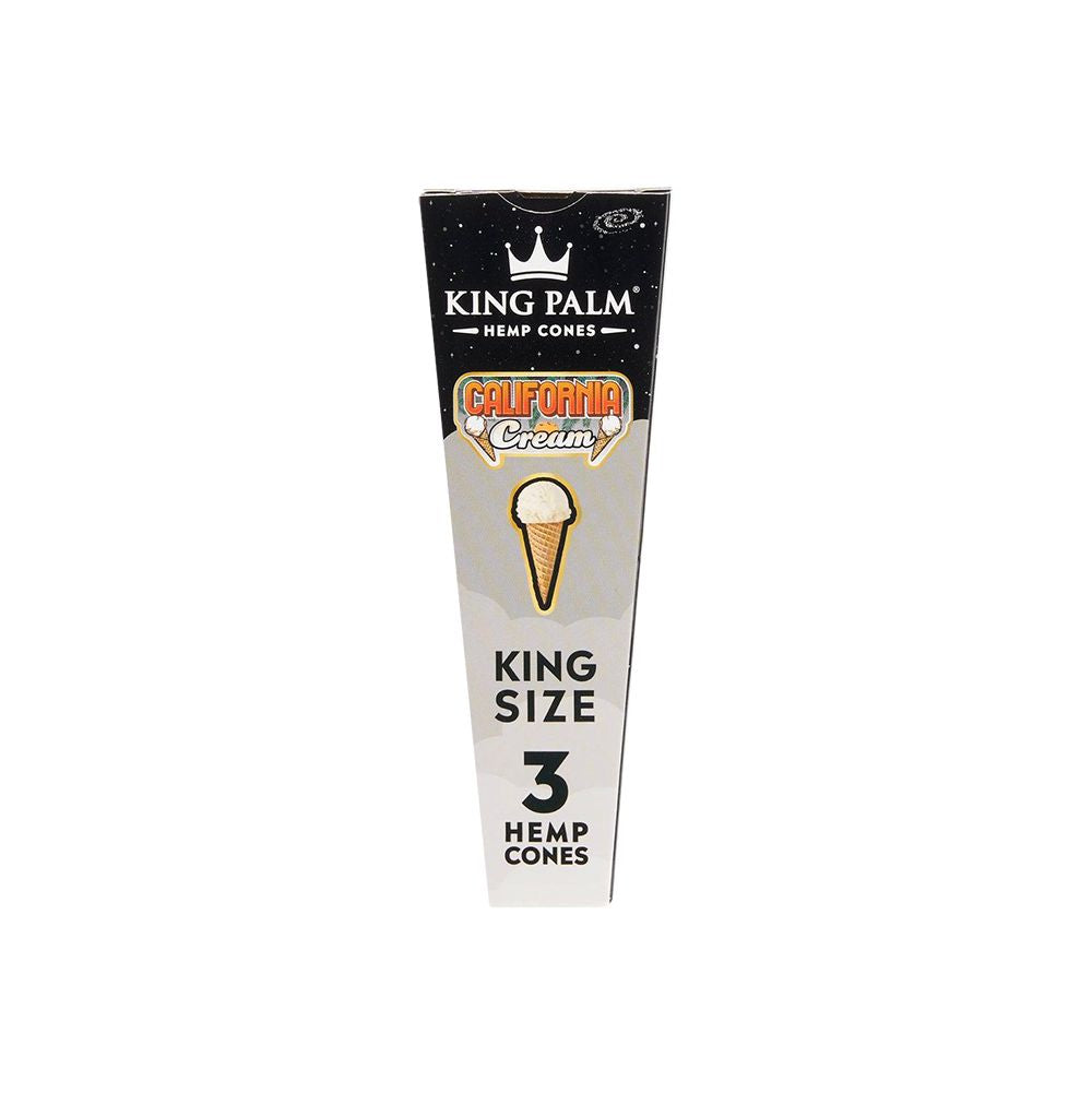 King Palm King Size Hemp Cones 3-Pack, Front View on White Background