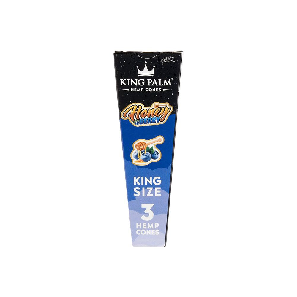 King Palm Hemp Cones 3-Pack King Size, 30pk Display Front View on White Background