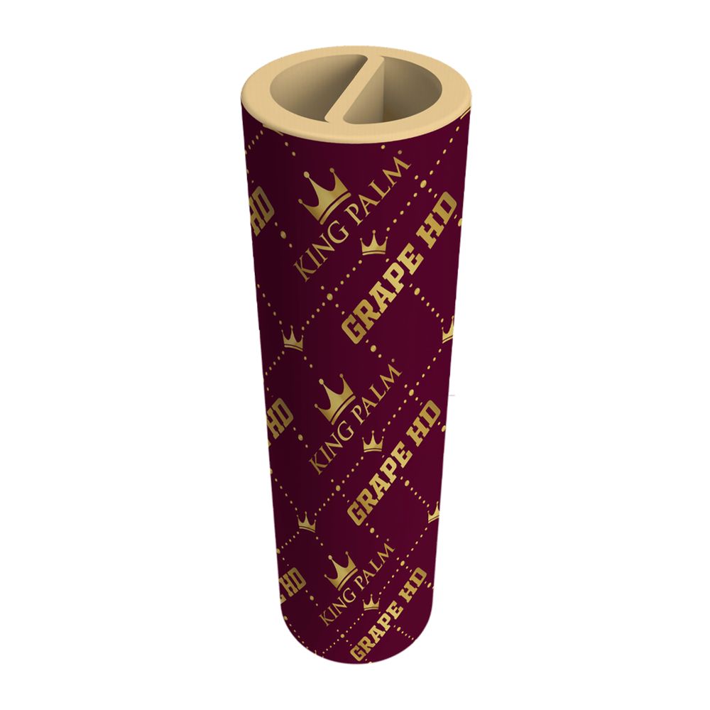 King Palm French Brown Rolling Papers with Grape Flavor Tips, 24pk Display, Front View