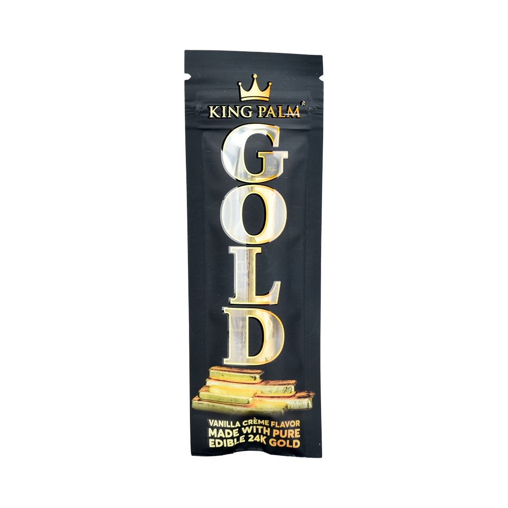 King Palm 24K Gold Mini Cone in Vanilla Creme Flavor - Front View