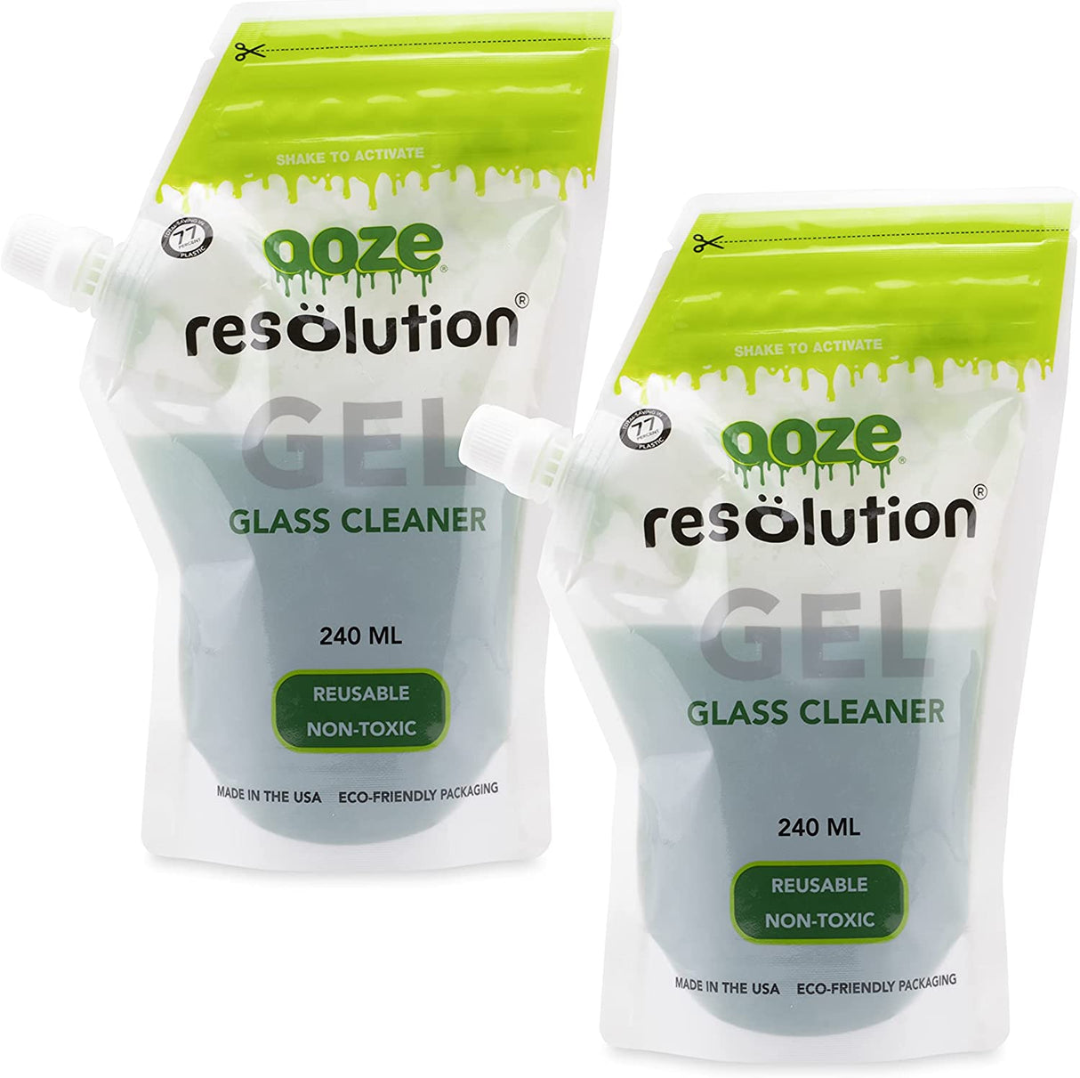 Ooze Resolution Gel Glass Cleaner - 240ml - Green