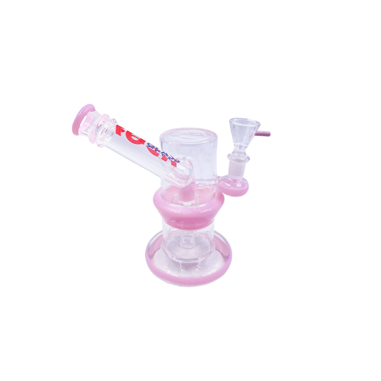Rock Glass 10" Blush Chamber Sidecar Mini Beaker Dab Rig