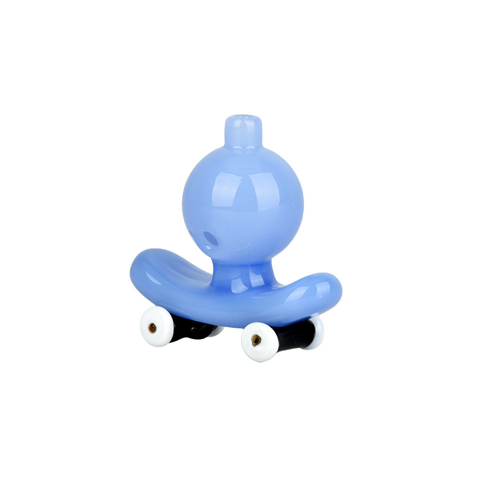 Pulsar Skateboard Ball Carb Cap in blue, 24.5mm, front view on white background