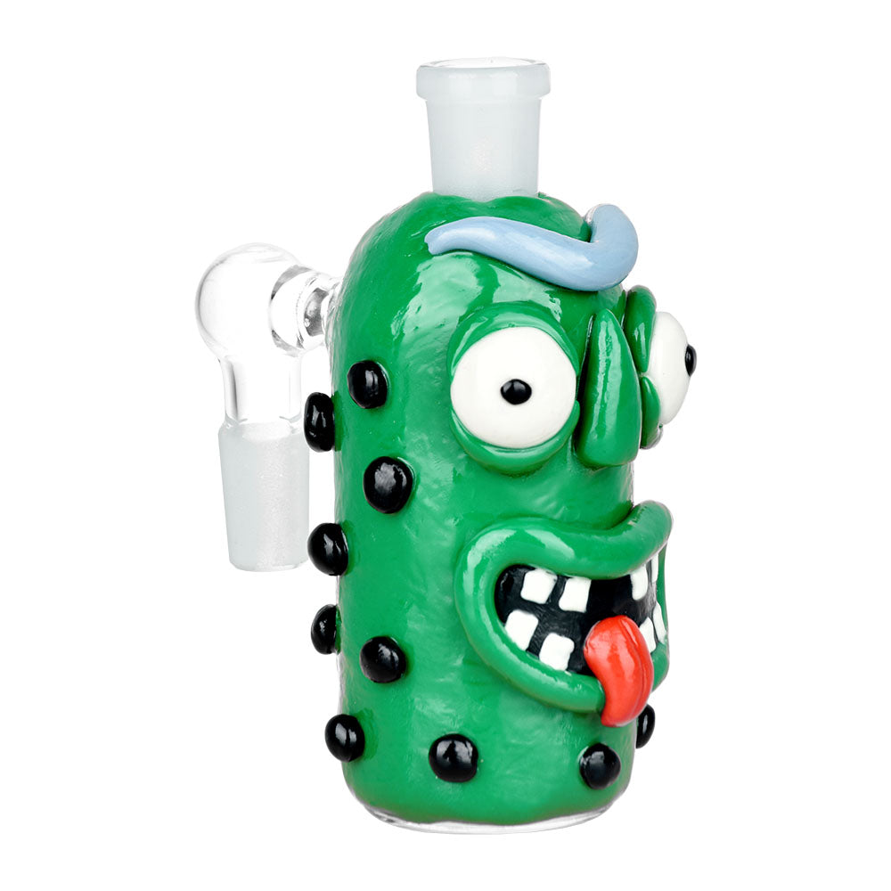 Mr Pickle Glass & Enamel Glow Ash Catcher 4.5" 14mm 90D, front view on white background