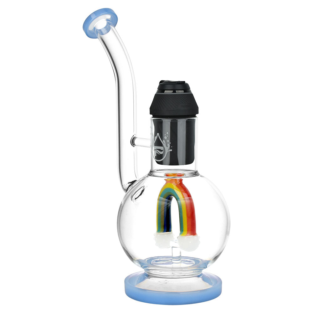 Pulsar Chasing Rainbows Attachment for Puffco Proxy, 10", with colorful glass accents, front view