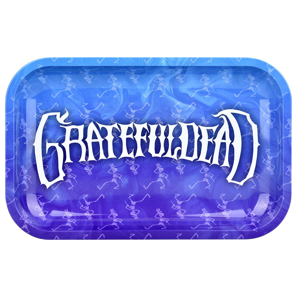 Pulsar Grateful Dead Dancing Skellies Rolling Tray Kit, 11"x7" with Magnetic Cover, Top View