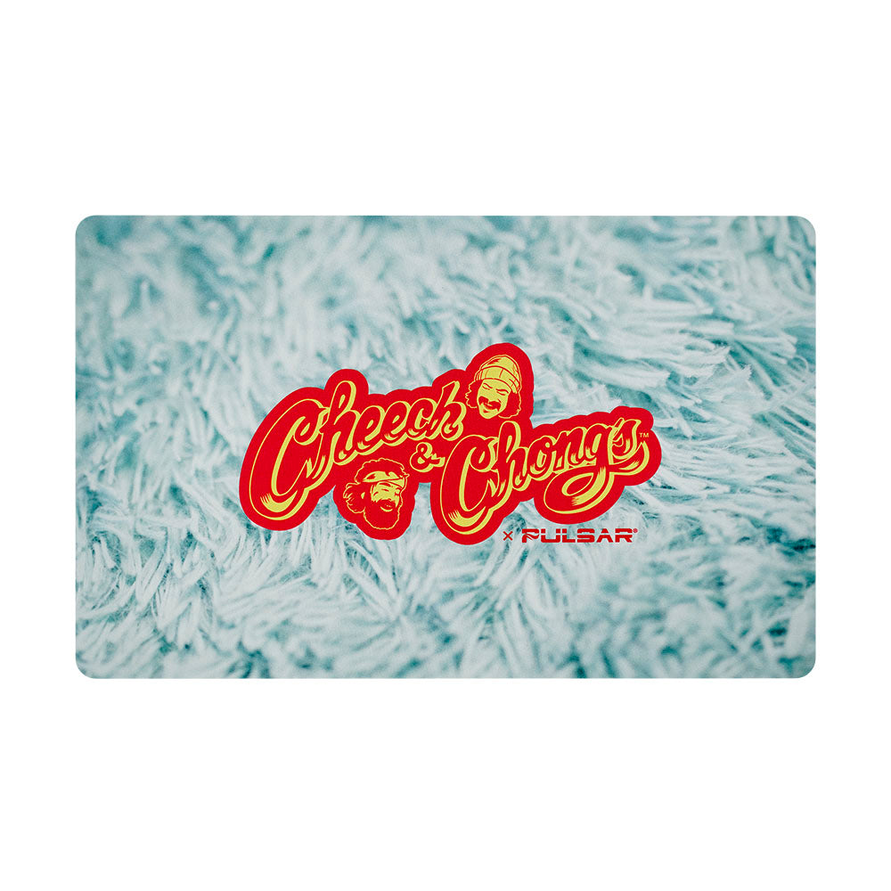 Pulsar Cheech & Chong DabPadz with Shag Design, 16"x10" Non-Slip Mat, Top View