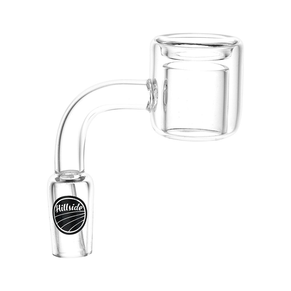 Hillside Glass Quartz Banger 14mm Male 90° with Double Wall Flat Top, 6 Piece Display