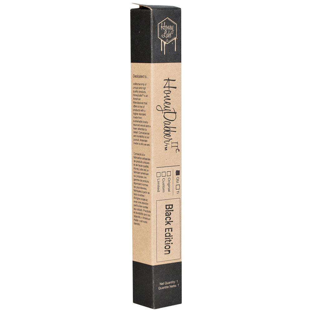 Honey Labs HoneyDabber II Compact Vapor Straw in Black Walnut packaging side view