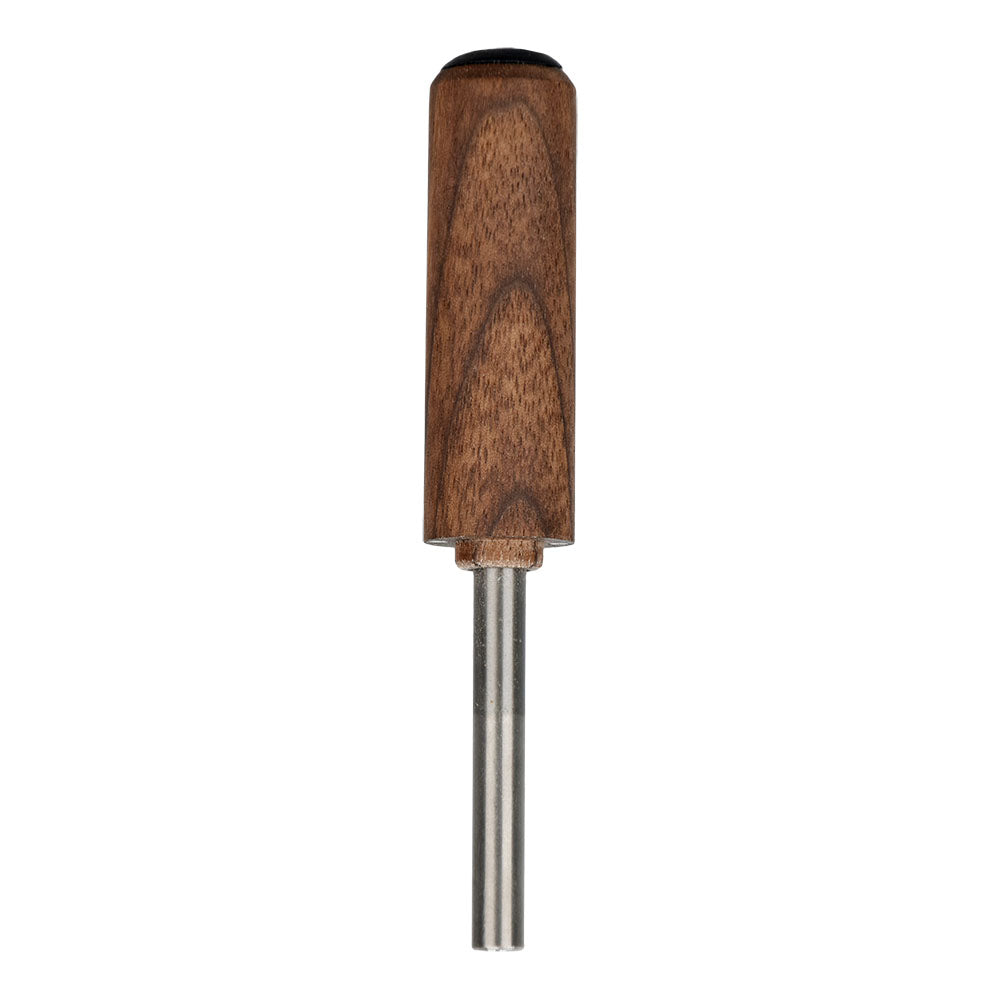 Honey Labs HoneyDabber II with Titanium Tip, Black Walnut, Front View, Portable Dab Straw