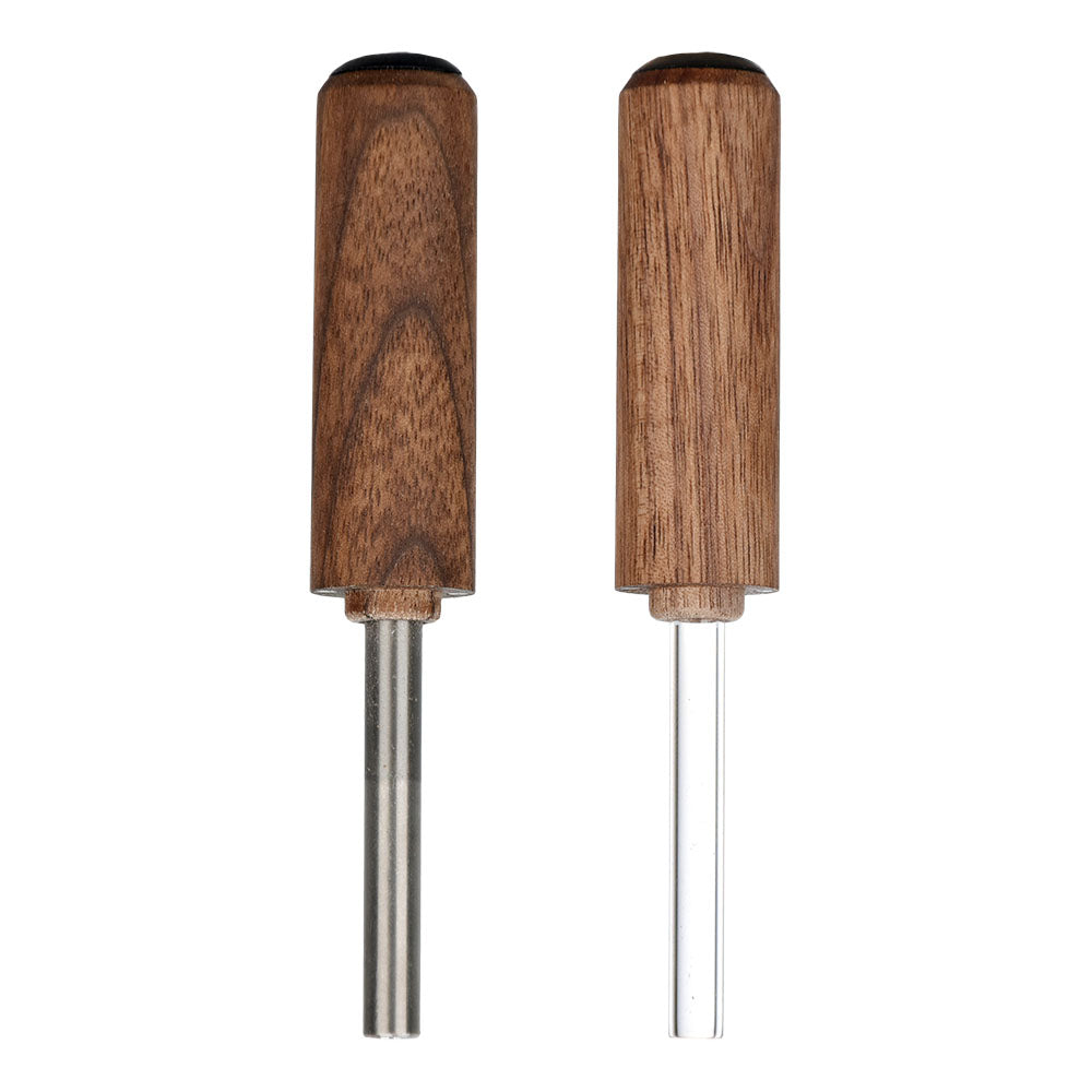 Honey Labs HoneyDabber II Compact Vapor Straw, Black Walnut, Front View, Portable