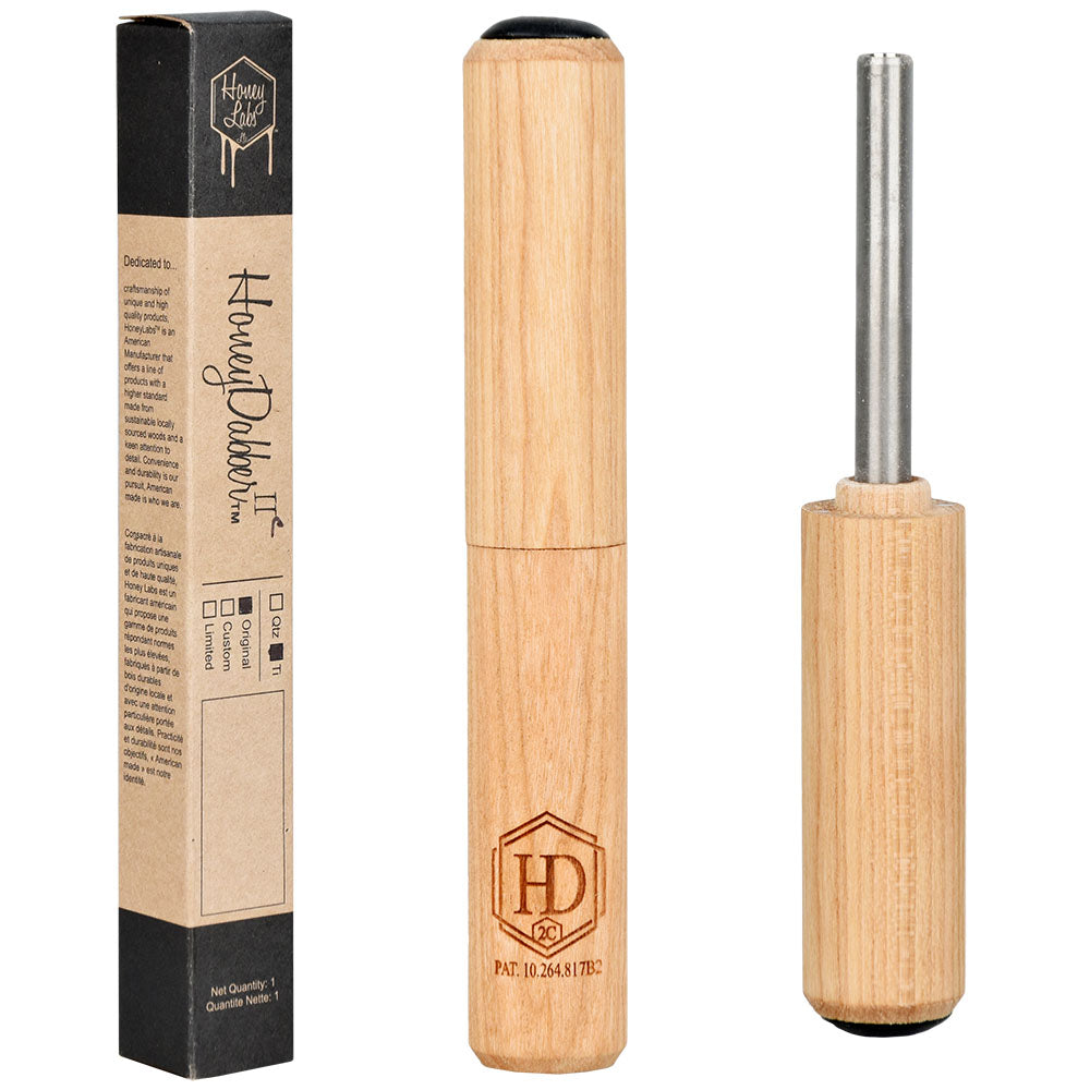 Honey Labs HoneyDabber II 4.25" Cherry Vapor Straw with Titanium Tip and Packaging